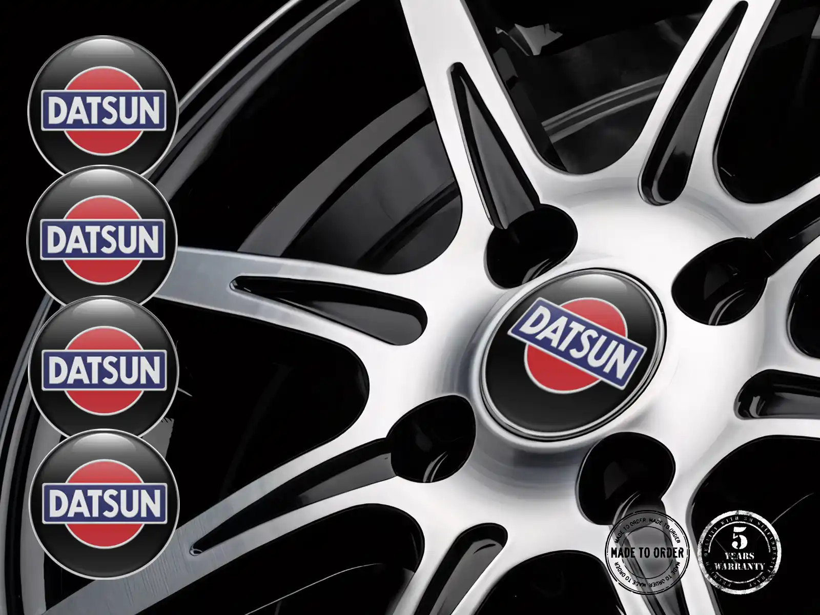 Datsun Pegatinas Bombadas Edición Calcomanías Estilo de Silicona